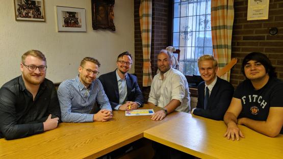 vlnr.: Alexander Dorner, Nils Kasper, Stefan Lenzen MdL, Bjoern Speuser, Tobias Dahmen, Julius Terberger